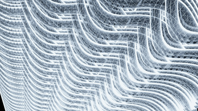 a computer generated image of wavy lines